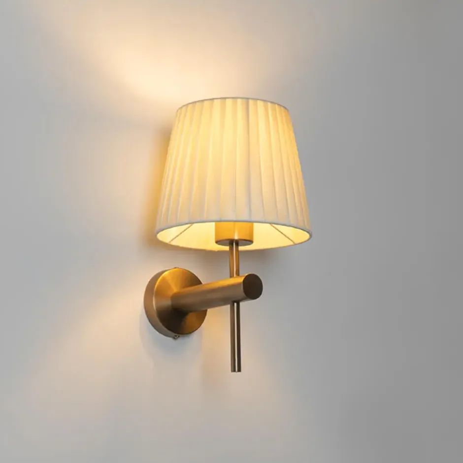 Qazqa wandlamp pluk bronskleurig e27