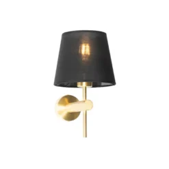 Qazqa wandlamp pluk goudkleurig e27
