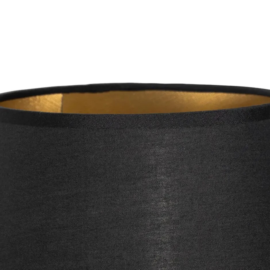 Qazqa wandlamp pluk zwart e27