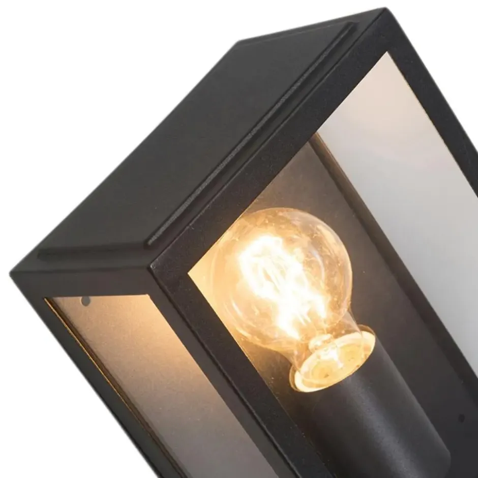 Qazqa wandlamp rotterdam zwart e27