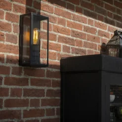Qazqa wandlamp rotterdam zwart e27