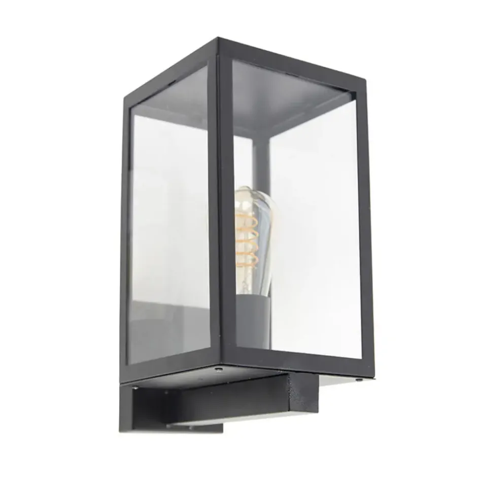 Qazqa wandlamp rotterdam zwart e27