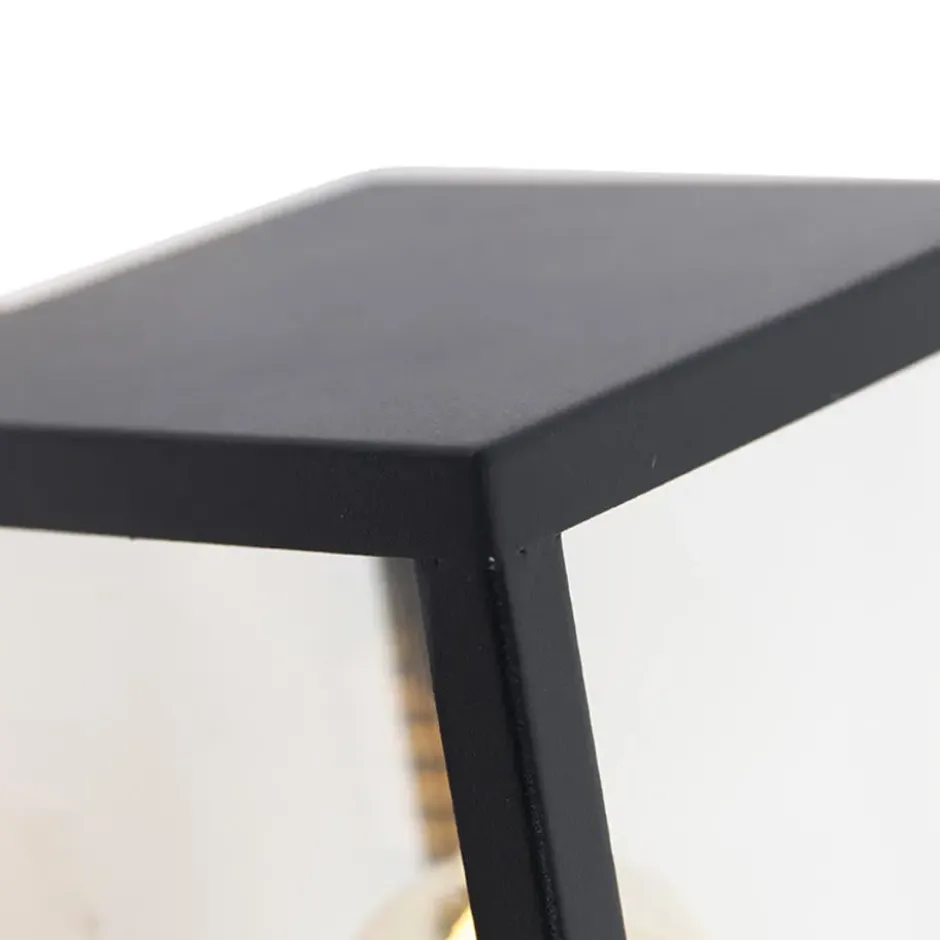 Qazqa wandlamp rotterdam zwart e27