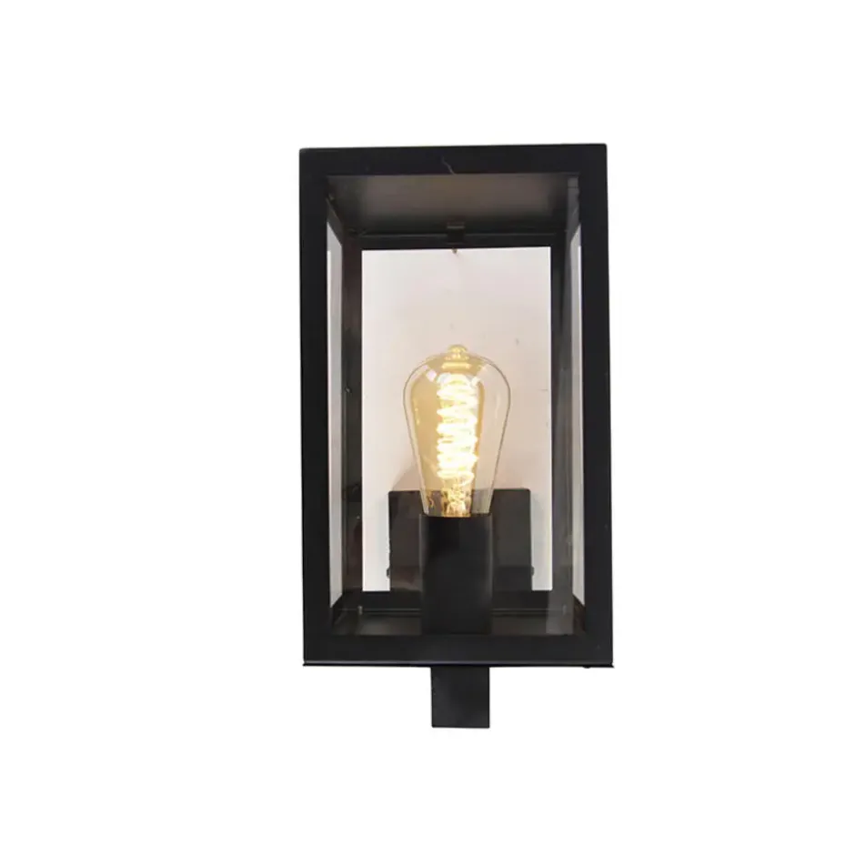 Qazqa wandlamp rotterdam zwart e27