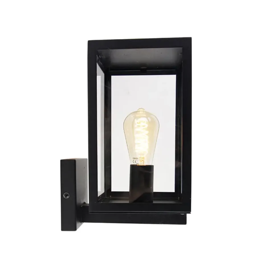 Qazqa wandlamp rotterdam zwart e27
