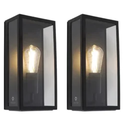 Qazqa wandlamp rotterdam zwart