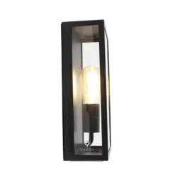 Qazqa wandlamp rotterdam zwart