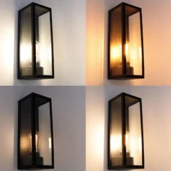 Qazqa wandlamp rotterdam zwart e27