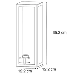 Qazqa wandlamp rotterdam zwart e27