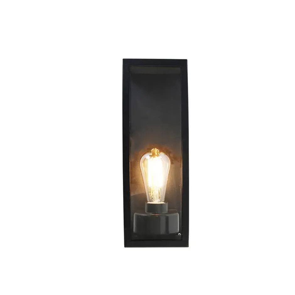 Qazqa wandlamp rotterdam zwart e27