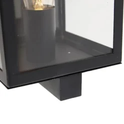 Qazqa wandlamp rotterdam zwart e27