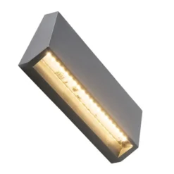 Qazqa wandlamp sandstone grijs geïntegreerde led