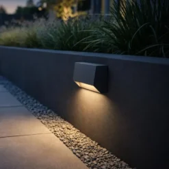 Qazqa wandlamp sandstone grijs geïntegreerde led