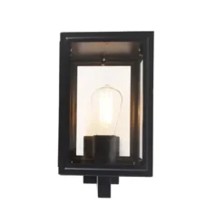 Qazqa wandlamp sutton zwart e27