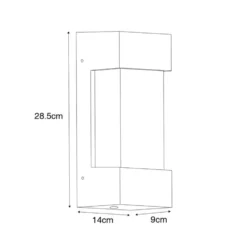 Qazqa wandlamp tide grijs e27