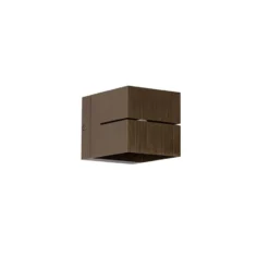 Qazqa wandlamp transfer groove bronskleurig g9