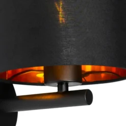 Qazqa wandlamp vt zwart e27