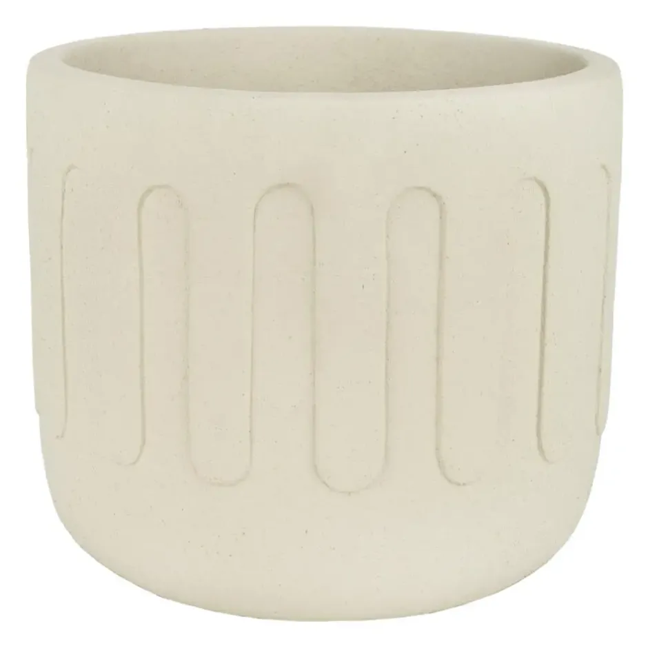 QUVIO Bloempot - Drips - Beton - Beige