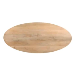 QUVIO Eettafel Sofia– Ovaal – 180x90 cm – Kruispoot – Naturel