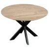 QUVIO Eettafel Sofia - Rond - Ø130 - Kruispoot - Naturel