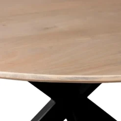 QUVIO Eettafel Sofia - Rond - Kruispoot - FSC® - ø150 cm - Naturel