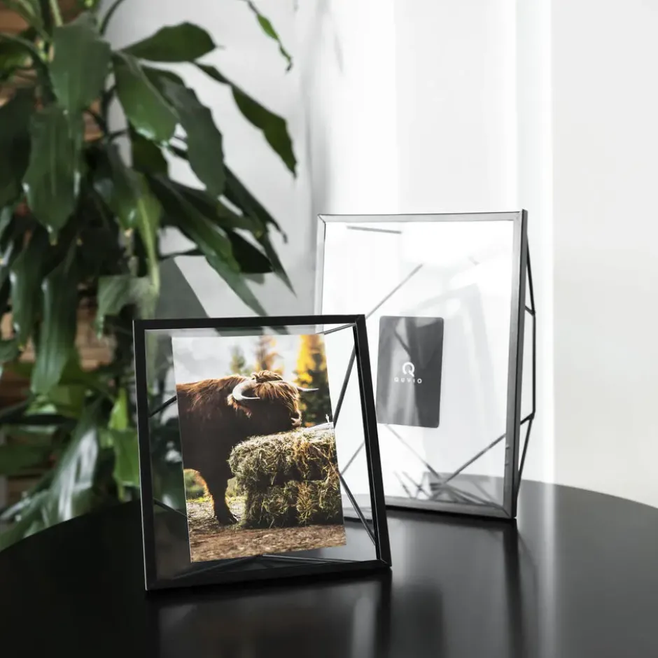 QUVIO Fotolijstje hexagon set van 3 - Zwart