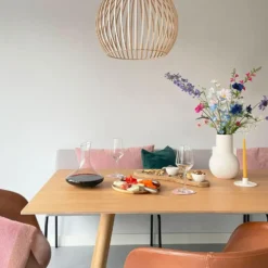 QUVIO Houten dienblad rond - Maat L