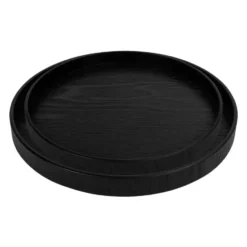 QUVIO Houten dienblad rond - set van 2 (24 cm en 27 cm)
