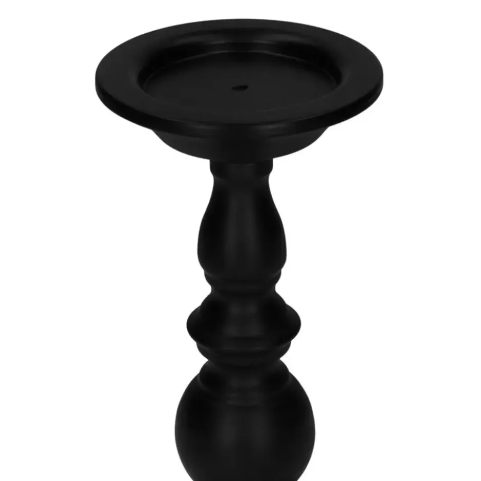 QUVIO Kandelaar - 21 cm - Metaal - Zwart