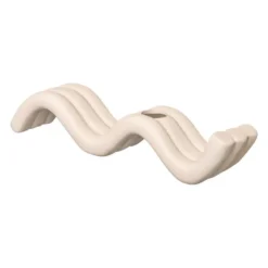 QUVIO Kandelaar golvend - Keramiek - Beige