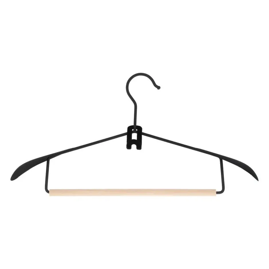 QUVIO Kledinghanger organizer - Set van 10 - Zwart