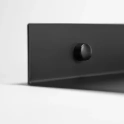 QUVIO Metalen muur plank - Zwart - 40 cm