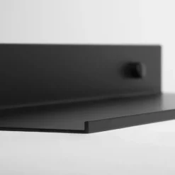 QUVIO Metalen muur plank - Zwart - 40 cm