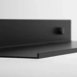 QUVIO Muur plank staal - Zwart