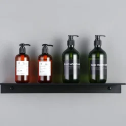 QUVIO Muur plank staal - Zwart