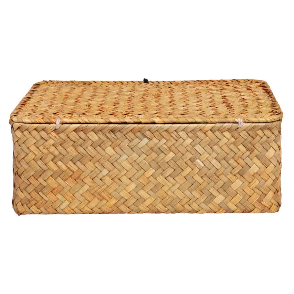 QUVIO Opbergmand - Maat M - Rotan - Bruin