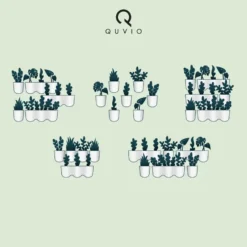 QUVIO Wand bloempot- Kunststof - Okergeel