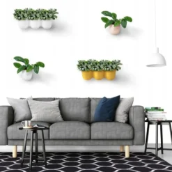 QUVIO Wand bloempot- Kunststof - Antraciet