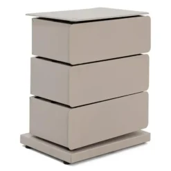 Redin Design Rodman industrieel Schoenenkast 3 lade Taupe metaal 37x26x54.5
