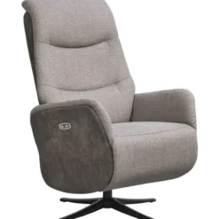 Relaxfauteuil Herman - elektrisch verstelbaar - duo-stof grijs
