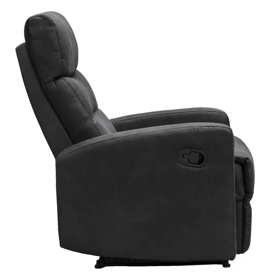 Relaxfauteuil Jackson - stof - zwart