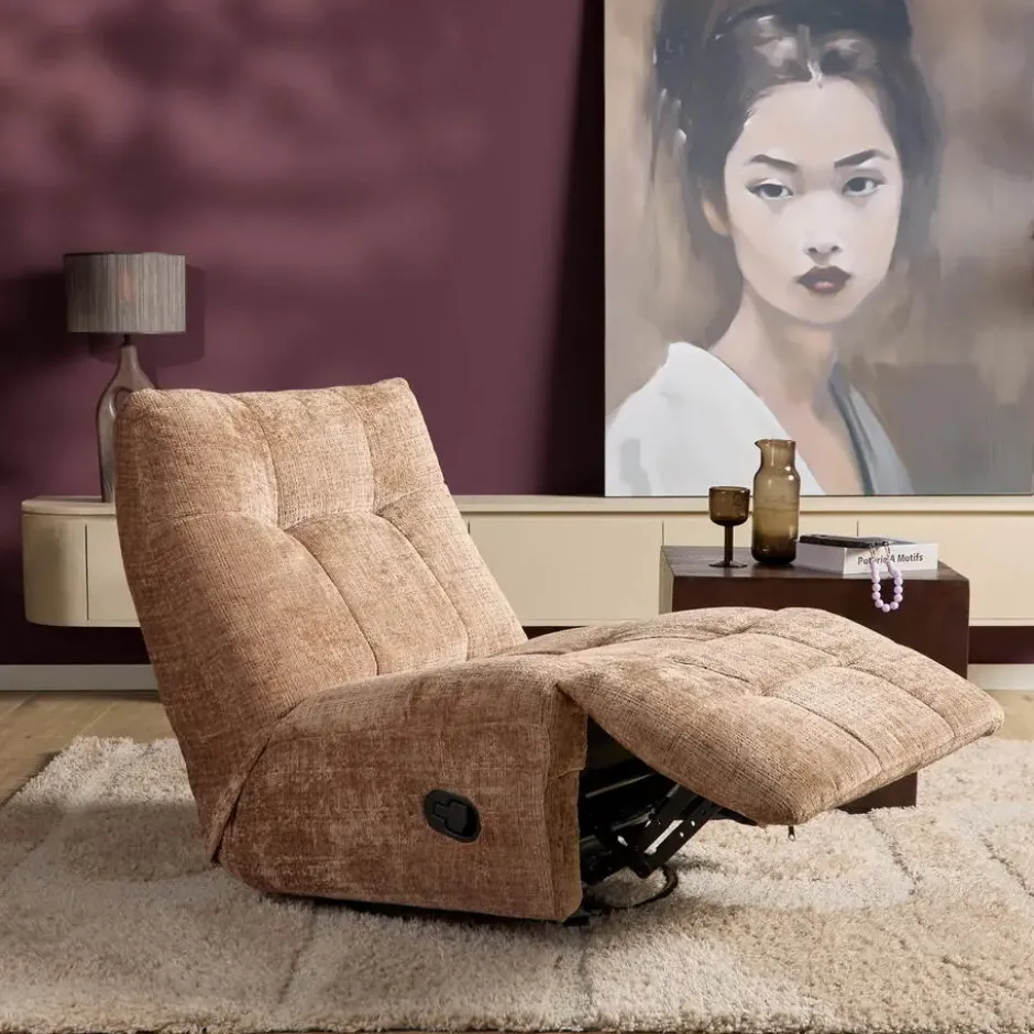 Relaxfauteuil Lichtbruin - Draaibaar - 97x78x90cm - Chill