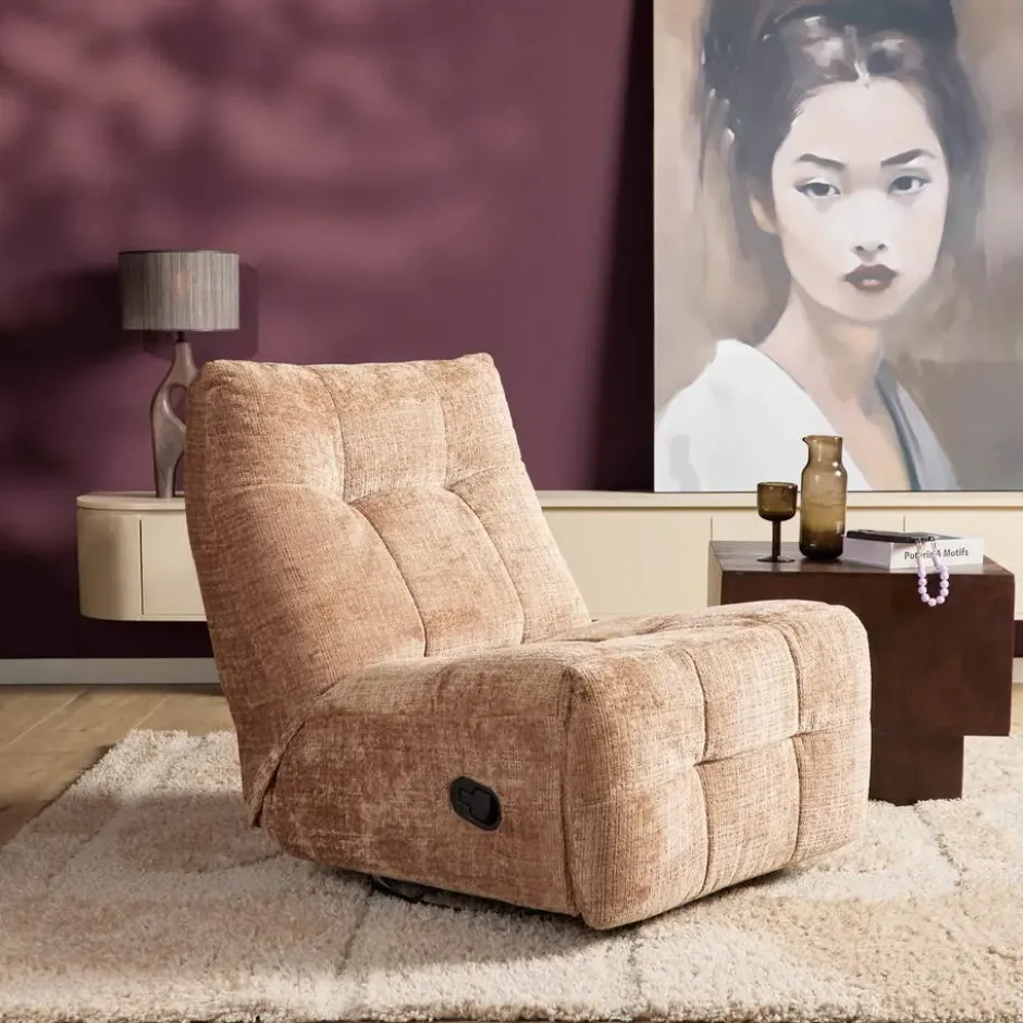 Relaxfauteuil Lichtbruin - Draaibaar - 97x78x90cm - Chill