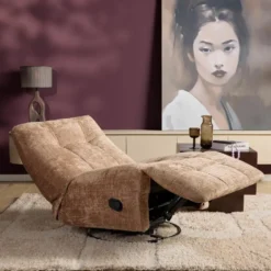 Relaxfauteuil Lichtbruin - Draaibaar - 97x78x90cm - Chill