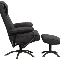 Relaxfauteuil Vincent incl. hocker - Stof Bjorn - antraciet
