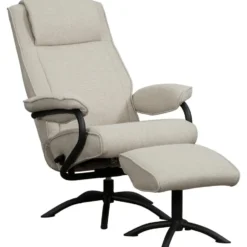 Relaxfauteuil Vincent incl. hocker - zand