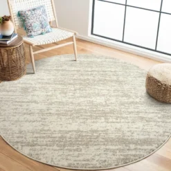 Relax Oslo Rond Vloerkleed Laagpolig Creme - 240 CM Ø