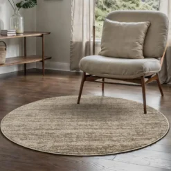Relax Oslo Rond Vloerkleed Laagpolig Beige - 200 CM Ø