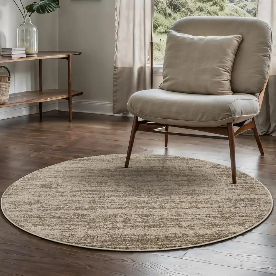 Relax Oslo Rond Vloerkleed Laagpolig Beige - 200 CM Ø