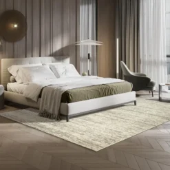 Relax Oslo Vierkant Vloerkleed Laagpolig Creme - 200x200 CM